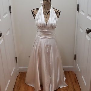 White halter dress